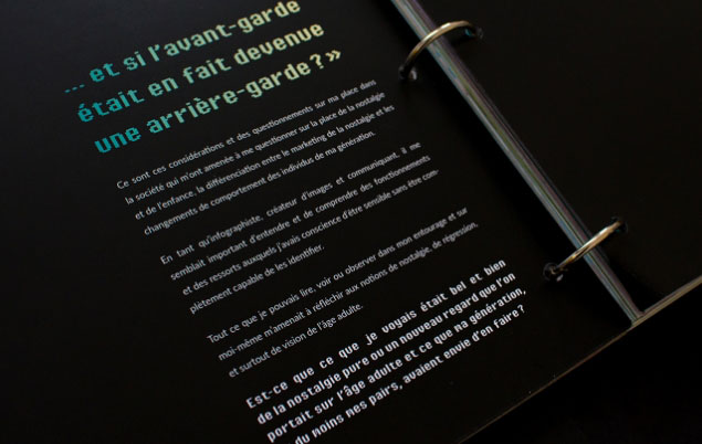 intérieur page du livre RE créé par Léa Rousse